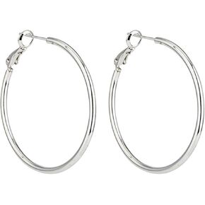 Lightweight Surgical Stainless Steel Hoop Earring for Women, Silver Hoop Earrings for women,925 Sterling Silver Post Hypoallergenic, Daily Wear Versatile Hoops 30/40/50mm in Kuwait