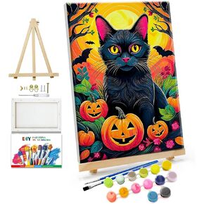 طلاء Jooz by Numbers للأرقام للبالغين مع طلاء الأشجار الزهر easel Cherry برقم مع Frame Lake Scenery Paint by Number Kits Painting by Forms Home Home Wall Decor in Kuwait