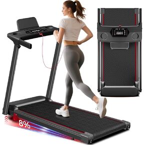 لوحة المشي مطحنة مع شريط مقبض 2.5 حصان محمول تحت مدارات المكتب للمساحات الصغيرة المنزلية ، مطحنة طيار قابلة للطي ماكينة مشي المشي مع التحكم عن بعد 300 رطل السعة in Kuwait