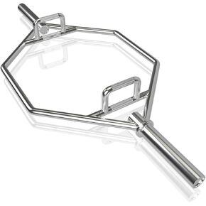 Gymax Olympic Polling Bar - 56 "chrome hex hex exiture bar for quats ، deadlifts ، trurgs & power pows ​​- 800 £ in Kuwait