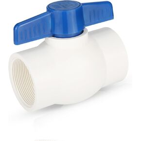 (Pack of 10) EFIELD 1/2 Inch PVC Ball Valve (FPT Threaded), Schedule 40, FPT x FPT Threaded For Residential, Commercial, Agricultural and Light industrial Applications,(PVC010-10) in Kuwait