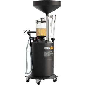 Waste Oil Drain Tank, 26.4 Gallon Capacity, Pneumatic Oil Extractor, 61 in. Suction/Drain Pipes, 3.17 Gallon Measuring Cup, <0.09MPa Vacuum in Saudi Arabia
