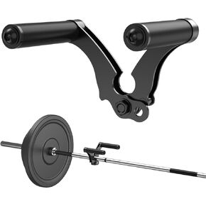 Double D Row ، V BAR LANDMINE HANDEMNMENT for Barbell Bar ، مقبض مرفق الكابل للوزن مع مقبض المطاط غير القابل للانزلاق ، يتناسب أشرطة تدريب القضبان الأولمبية ، الأسود in Kuwait