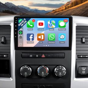 Naifay راديو السيارة ستيريو لدودج جراند كارافان 2011-2020 كرايسلر تاون آند كانتري 2011-2016 جراند فوييجر 2011-2015 مع CarPlay اللاسلكي Android Auto، 2+32G 9 بوصة شاشة تعمل باللمس بلوتوث FM GPS واي فاي in Kuwait