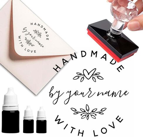 ختم مخصص مصنوع يدويًا مع Love Stampin 'Pads Heart and Fe Diroie Address Stamps Tarks Figuredized Stamp in Saudi Arabia