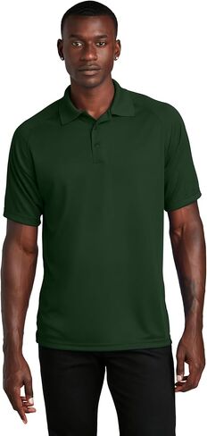 Sport-Tek للجنسين منطقة الجافة Raglan Polo | قميص قصير الأكمام القصير للرجال والنساء ، قمة للعمل والتنس والغولف in Saudi Arabia