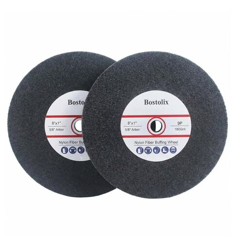 2 PCS 8 بوصة 7P صلابة العجلات من ألياف النايلون ، 5/8 '' Arbor Hole Fiber Sanding عجلات الرملي لمطحة مقاعد البدلاء ، طاحونة الطاولة in Kuwait