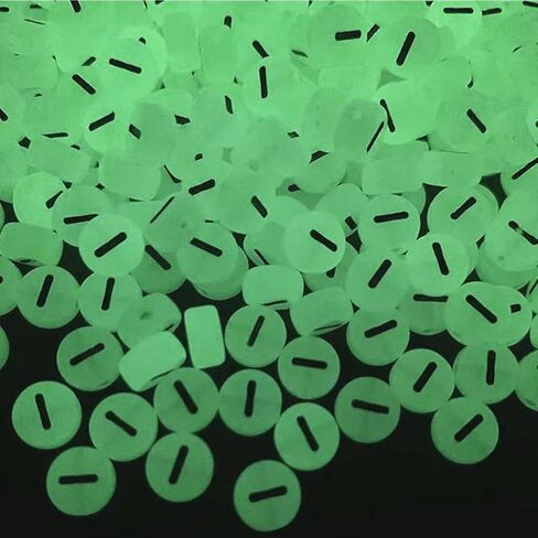 200pcs Glow Letter Beads 4x7mm Mlow acrylic flow in the Dark Letter T beads for Jewelry Making Bracelet in Saudi Arabia