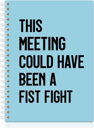 XQLZY This Meeting Could Have Been A Fist Fight Spiral Notebook, Funny Corporate Humor Notepad, Office Sarcastic Humor Gifts for Men Women Coworker Work Bestie Friend, Coworker Christmas Gifts in Saudi Arabia