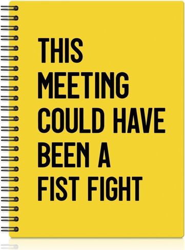 XQLZY This Meeting Could Have Been A Fist Fight Spiral Notebook, Funny Corporate Humor Notepad, Office Sarcastic Humor Gifts for Men Women Coworker Work Bestie Friend, Coworker Christmas Gifts in Saudi Arabia