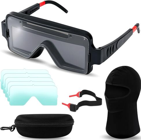 1 Set Welding Glasses Solar Welding Goggles Auto Darkening Welder Glasses with Replacement Lenses Welding Mask Welding Helmet for TIG MIG Arc Plasma Cut in Saudi Arabia