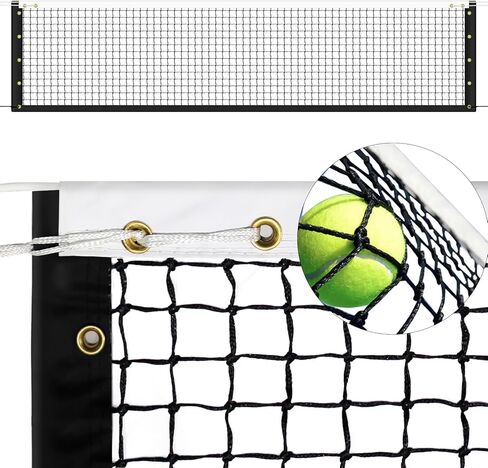 Tennis Net, Thicken Double 6 Rows Nets, Professional Tennis Court Net 42FT Replacement Tennis Nets Heavy Duty Nylon Net for Standard Tennis Courts (Double-Layer Tennis Net) in Kuwait