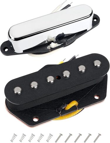 Banworks Alnico 5 Guitar Pickup 8.2K/7.6K High Output 50mm/54mm Neck/Bridge Pickups Set Single Coil Pickups Set Fiber Bobbin for Telecaster Tele TL Style Electric Guitar Pack of 2 JT/SYQ-05 in Saudi Arabia