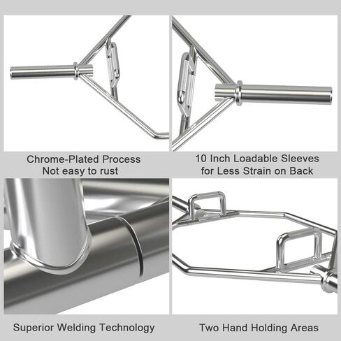 Gymax Olympic Polling Bar - 56 "chrome hex hex exiture bar for quats ، deadlifts ، trurgs & power pows ​​- 800 £ in Saudi Arabia