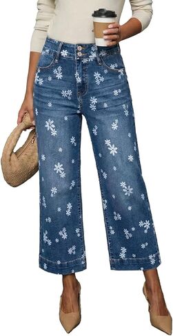 Dokotoo Womens Summer Jeans High Waisted Wide Leg Baggy Jeans for Women Stretch Denim Pants in Saudi Arabia