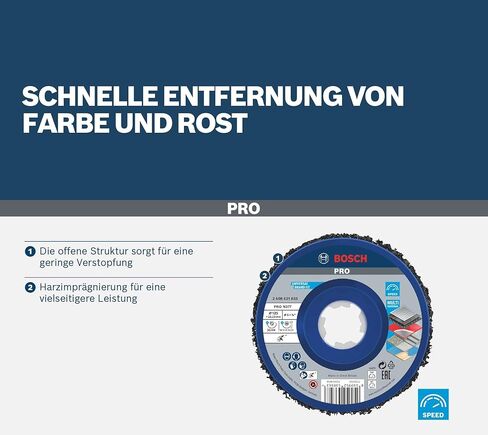 Bosch 1x Pro Multi Material Cleaning Disc N377 للحصول على مطاحن زاوية صغيرة و X-Lock (للألواح الفولاذية ، الصلب ، Ø 125 مم ، الحصى ، مطحنة زاوية صغيرة محترفة) in Saudi Arabia