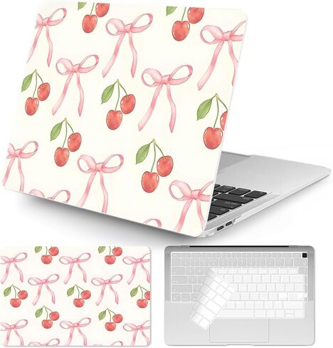Seorsok متوافق مع Macbook Pro 13 بوصة Case M2 2023،202221-2016 A2338 M1 A2251 A2159 A1989 A1708 A1706 ، غطاء بلاستيك جمالي أحمر ورط in Kuwait