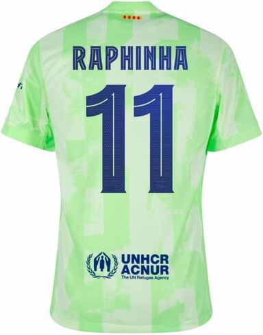 Raphinha #11 Green 3rd Kit Soccer Jersey for Men Fan Version in Saudi Arabia