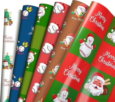 Watersay 12 PCS Fishing Christmas Wrapp Paper Funny Santa Christmas Wrapping Paper Santa Fishermen Gift Wrap for Xmas Holiday Party Craft in Saudi Arabia