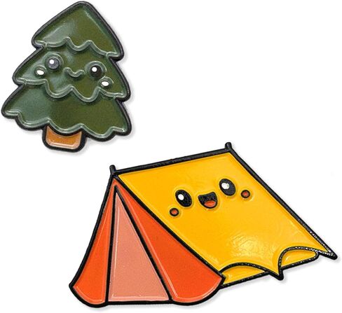 Enamel Pin Set (2 Pins Per Set) for Backpack, Bag, Lapel, Kawaii Button Collector - Yosemite National Park in Kuwait