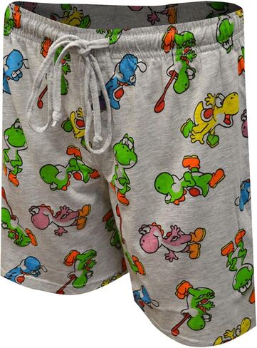 MJC Mens Nintendo Super Mario Brothers Many Colors of Yoshi Lounge Shorts in Kuwait