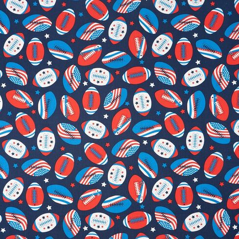 Singer, 100% Cotton, Patriotic Fireworks in Navy Sky, Cut by Yard in Saudi Arabia