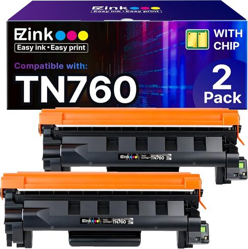 E-Z Ink TN760 خراطيش الحبر المتوافقة مع Brother TN-760 TN730 TN-730 للاستخدام مع MFC-L2710DW MFC-L2750DW HL-L2350DW HL-L2370DW HL-L2395DW HL-L2390DW DCP-L2550DW in Kuwait
