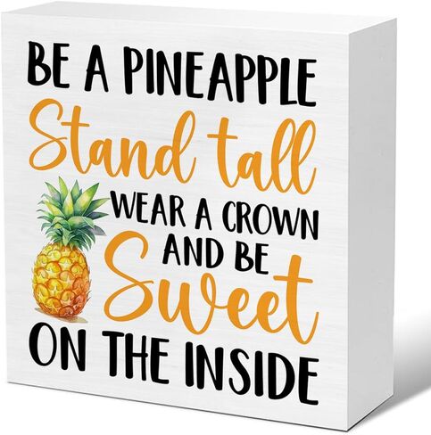 Summer Home Decor Decorative Gifts for Men Women Friends Sprinkles Wood Sign Ice Cream Decorations for Desk Table Shelf 5 X 5 Inches in Saudi Arabia