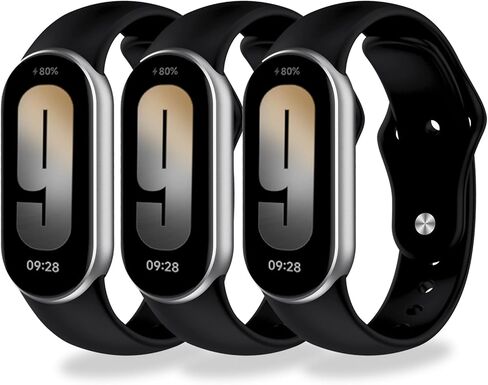 2-8 نطاقات استبدال حزمة ل Xiaomi Mi Band 10/9/8 ، الأشرطة الرياضية الناعمة ، والأشرطة القابلة للتنفس القابلة للتعديل ، إصدار سريع in Kuwait