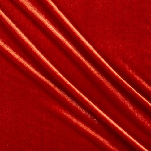 Stretch Velvet Red, Fabric by the Yard in Saudi Arabia