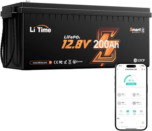 LITIME 12V 560AH حماية LIFEPO4 LIMEPO4 مدمجة 250A BMS ، MAX 7168WH الطاقة ، بطارية فوسفات الحديد الليثيوم مثالية للنظام الشمسي ، RV ، OFF GRID ، تخزين الطاقة المنزلية in Kuwait