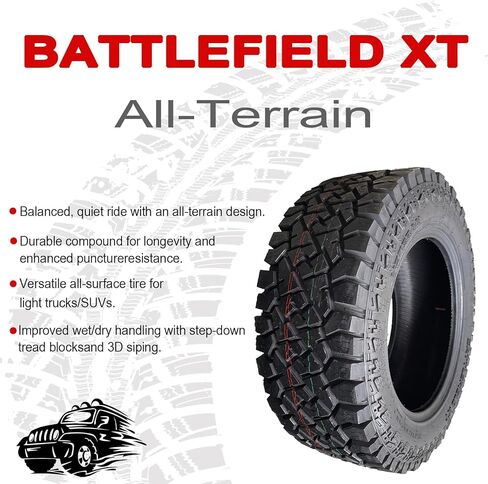 Set of 4 All-Terrain Mud Light Truck LT275/60R20 123/120Q Load Range E 10-Ply Radial Tire 275/60/20RT for Light Truck/Pickup/SUV in Saudi Arabia