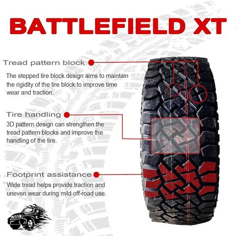 Set of 4 All-Terrain Mud Light Truck LT275/60R20 123/120Q Load Range E 10-Ply Radial Tire 275/60/20RT for Light Truck/Pickup/SUV in Saudi Arabia