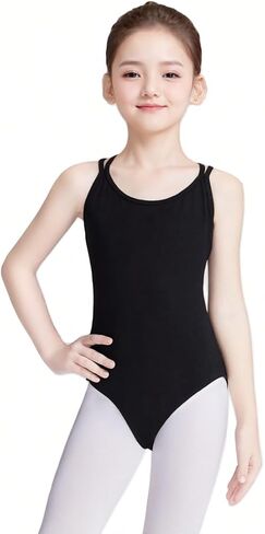 Girls Cotton Ballet Leotard Breathable Dance Leotards with Skirts（Toddler/Little Girls/Big Girls） in Kuwait