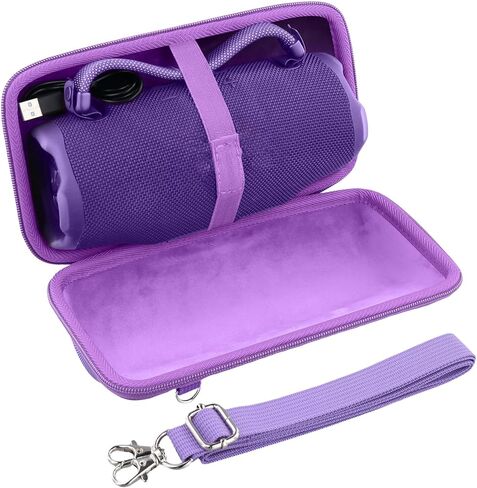 khanka for JBL Charge 6 Waterproof Bluetooth Speaker Protective Case (Black Case with Adjustable Shoulder Strap) in Saudi Arabia