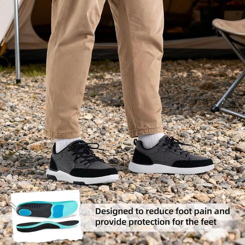 أحذية مشي مريحة لتقويم العظام من OrthoComfoot مع دعم قوس للرجال، أحذية مبطنة لتخفيف التهاب اللفافة الأخمصية، أحذية رياضية عصرية لتقويم العظام قابلة للتنفس لألم القدم والكعب in Kuwait