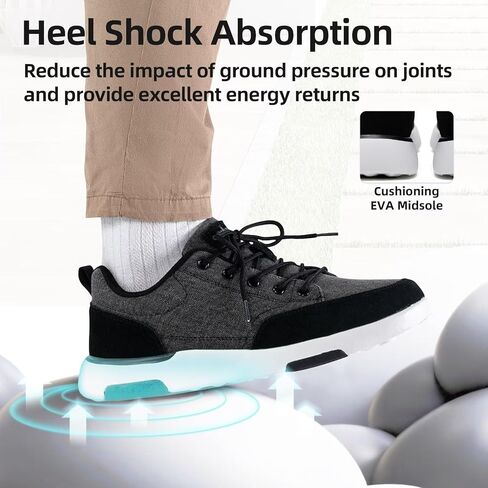 أحذية مشي مريحة لتقويم العظام من OrthoComfoot مع دعم قوس للرجال، أحذية مبطنة لتخفيف التهاب اللفافة الأخمصية، أحذية رياضية عصرية لتقويم العظام قابلة للتنفس لألم القدم والكعب in Kuwait