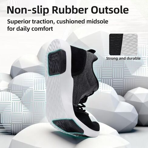 أحذية مشي مريحة لتقويم العظام من OrthoComfoot مع دعم قوس للرجال، أحذية مبطنة لتخفيف التهاب اللفافة الأخمصية، أحذية رياضية عصرية لتقويم العظام قابلة للتنفس لألم القدم والكعب in Kuwait