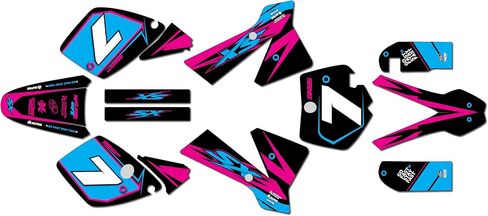Graphics Kit for KTM 65SX SX65 (2002-2008) Bold Series Orange-Cyan 21 Mil-Dirt Pit Bike Motorcycle Stickers,Dirtbike Racing Decal Automotive Motocross Accessories no Plastics in Saudi Arabia