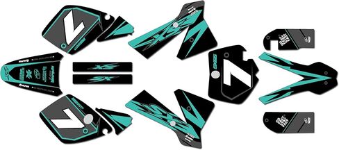 Graphics Kit for KTM 65SX SX65 (2002-2008) Bold Series Orange-Cyan 21 Mil-Dirt Pit Bike Motorcycle Stickers,Dirtbike Racing Decal Automotive Motocross Accessories no Plastics in Saudi Arabia