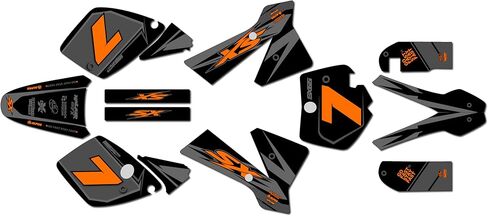 Graphics Kit for KTM 65SX SX65 (2002-2008) Bold Series Orange-Cyan 21 Mil-Dirt Pit Bike Motorcycle Stickers,Dirtbike Racing Decal Automotive Motocross Accessories no Plastics in Saudi Arabia