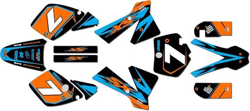 Graphics Kit for KTM 65SX SX65 (2002-2008) Bold Series Orange-Cyan 21 Mil-Dirt Pit Bike Motorcycle Stickers,Dirtbike Racing Decal Automotive Motocross Accessories no Plastics in Saudi Arabia