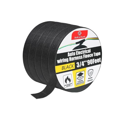 Wire Harness Cloth Electrical Tape 3/4-Inch x 90 Feet High Temperature Tape Wiring Loom Harness Tape, Self-Adhesive Felt Cloth Electrical Tape, Noise Dampening, and Cable Protection in Kuwait