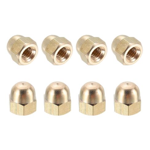 MECCANIXITY Acorn Hex Cap Nuts, M4x0.7mm Brass Dome Head Hex Decorative Cap Nuts for Screws Bolts Industrial Mechanical Electrical Equipment Repair Hardware(Gold Tone, Pack of 12) in Saudi Arabia