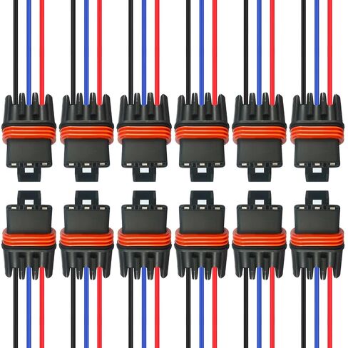 3 حزمة Polaris Bar Bar Connectors - تسخير Pulse Bar Power Plug for Ranger XP 1000 / RZR / RS1 / General 2018-2025 (Black Blue Red) in Kuwait