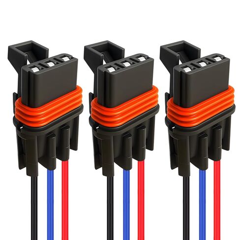 3 حزمة Polaris Bar Bar Connectors - تسخير Pulse Bar Power Plug for Ranger XP 1000 / RZR / RS1 / General 2018-2025 (Black Blue Red) in Kuwait