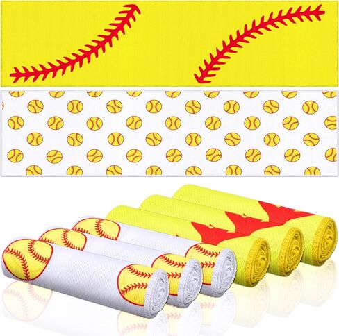 24 Pcs Sports Cooling Towels Baseball Basketball Softball 40 x 12 Inch Breathable Soccer Football Volleyball Microfiber Ice Towel Fast Drying for Sport Party Favors Team Gift(Green,Football) in Saudi Arabia