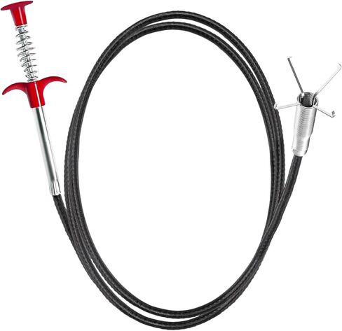 118" Drain Snake Hair Drain Clog Remover Tool with 4 Claws Bendable Hose - Flexible Grabber Claw Pick Up Reacher Tool for Clogged Drains Opener Cleaning in Kuwait