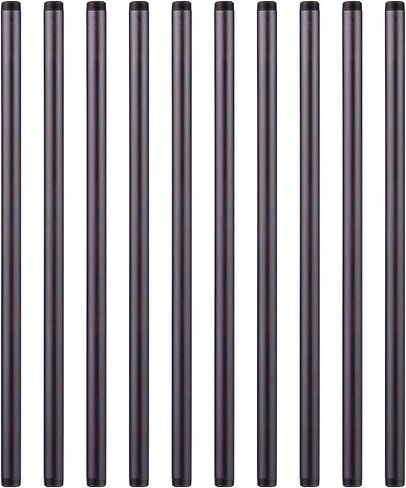 10 Pack 1 Inches x 10 Inches Black Malleable Steel Nipples Fitting, DIY Steampunk Industrial Vintage Style. in Saudi Arabia