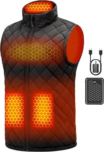 Wulcea Graphene Heated Vest For Men 7.4V 14000mAh Fast Charge Large Capacity Battery in Saudi Arabia
